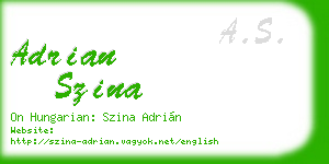 adrian szina business card
